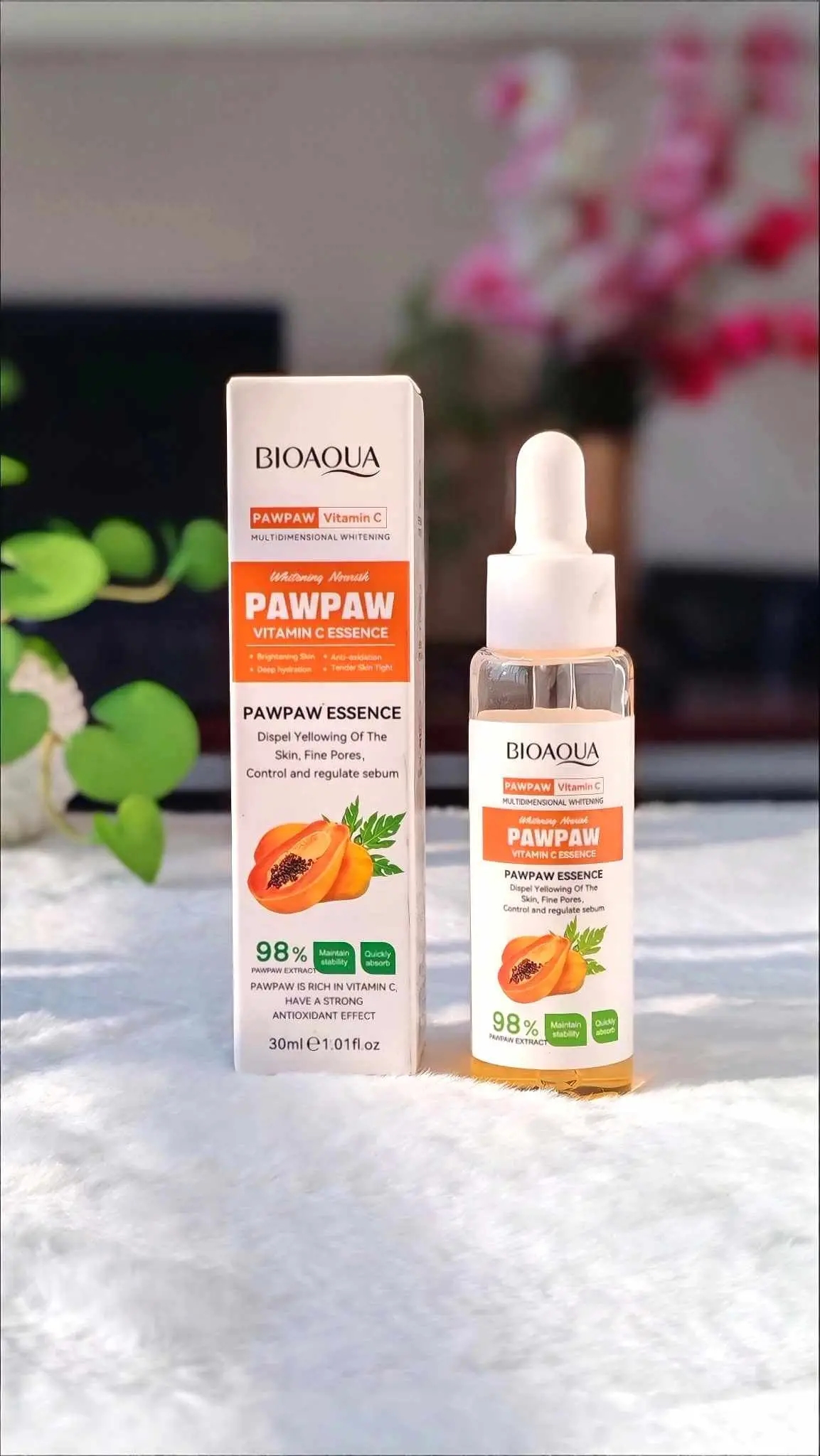 ✨ BIOAQUA Paw Paw Vitamin C Essence Papaya Extract Brightening Serum ✨